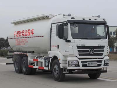 陕汽德龙 后八轮 干混砂浆运输车